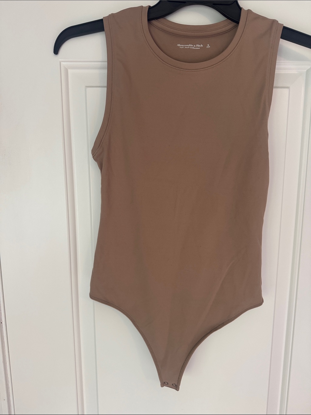 Abercrombie & Fitch Sleeveless Tan One-Piece Bodysuit
